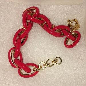 J. Crew Enamel Bracelet Red NWOT Fits Most Wrists